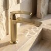 Bathroom faucet PREMIUM Rea Como Brush Gold Low