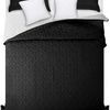 Couvre-lit réversible capitonné Diamante Black / White