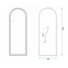 Mirror LED Orbit 50x160cm Brush Gold