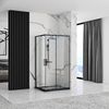 Shower enclosure Rea Punto Black 80x100