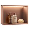 ВСТРАИВАЕМАЯ ВАННАЯ ПОЛКА LED 30x45 brush copper