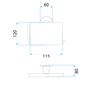 Toilet paper holder 16101 Aristo Brushed copper