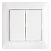 Double Switch with Frame OSTE JNH007-W WHITE