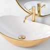 Lavabo sobre encimera Rea Royal White Gold