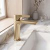 Bathroom faucet PREMIUM Rea Maxim Brush Gold Low