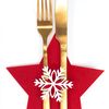 Christmas cutlery cover 4 pcs Star Red 311378A