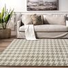 Plush carpet Clover Pepitka Beige