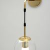 Nástěnná lampa Skleněná nástěnná zlatá APP685-1W