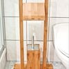 Bambusový koupelnový stojan na toaletní papír a štětku 381757
