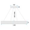 Люстра LED MS019-CP ROSE GOLD 60cm