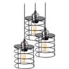 Lampe Triple Métal Loft Black 392204
