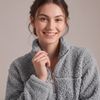 Bluza Damska Sherpa z kołnierzem Light Grey l