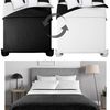 Colcha de cama doble cara Diamante Black / White