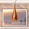 Lampa Sufitowa Wisząca Loft Metalowa  APP378-1CP Złota