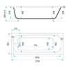 Built-in acrylic bathtub Rea Gloria 120