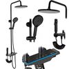 Kit de douche avec thermostat REA Savio Led Black