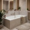 Built-in acrylic bathtub Rea Gloria 150