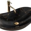 Lavabo sobre encimera Rea Royal 60 Black Marble Mat