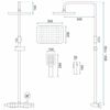 Shower set with thermostatic mixer REA ROB Gold