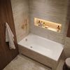 Built-in acrylic bathtub Rea Gloria 130