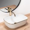 Lavabo sobre encimera Rea Belinda Gold Edge