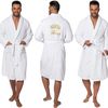 Bathrobe MEN King White collar S/M