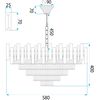 Lamp Cristal G052-CP 60CM GOLD