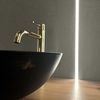 Lavabo sobre encimera Rea Stella Black Marble Brush