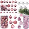 Christmas balls Pink/White 115 pcs