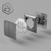 Double Switch OSTE JNH007-W GREY
