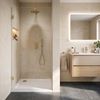 shower tray Rea Belmond White 90x90 Brush Gold