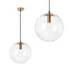 Lampada da soffitto pensile di vetro Lassi Rose Gold 25 cm