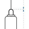 Skleněné závěsné stropní svítidlo Tuba APP628-1CP