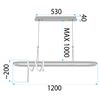 Lampe LED LHJ040-CP 120 cm BLACK