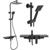 Shower system Rea Bravo Black