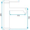 Bateria Umywalkowa Rea Foss nikiel szczotkowany Inox niska nickel brush