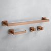 Bathroom Accessories Set Rio Brush Copper 4 Pieces