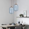 Lampa LED Sufitowa Wisząca Szklana APP443-CP Niebieska