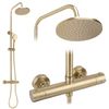 Kit de douche avec thermostat Rea PAROT BRUSHED GOLD