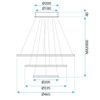 Lampă de tavan LED G041-3CP BRUSH GOLD