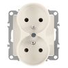 Double grounded socket OSTE JNH002-G Beige