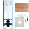 Concealed WC Frame Set Slim 024N with Titan T Brush Copper