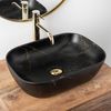 Lavabo sobre encimera Rea Belinda Black Marble Mat