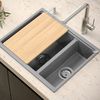 Fregadero de granito Logan 150 Black Metallic
