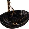 Rea Sofia Black Marble Shiny countertop izlietne