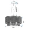 Lampe suspendue APP1837-1CP NATURE BLACK