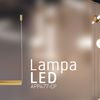 Stropní lampa s dlouhým závěsem LED zlato-bílá APP477-CP
