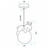 LAMPA SUFITOWA WISZĄCA ŚPIĄCY KRÓLICZEK G164-1CP
