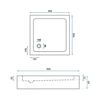 shower tray Rea Savoy Black 90x90