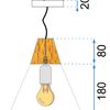 Lampada da soffitto pensile Scandi A Grigio